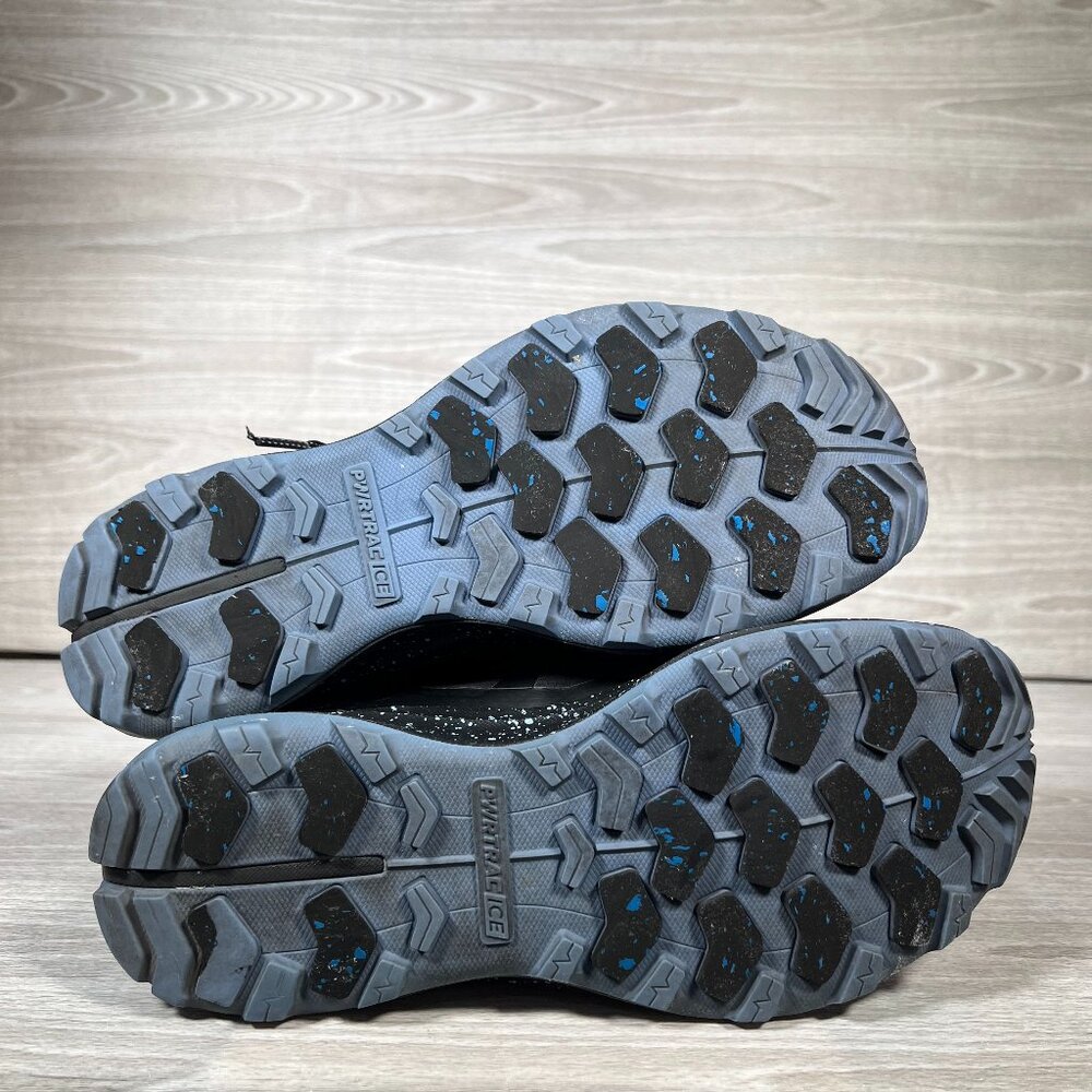 Saucony Peregrine 12 ICE+ 3 Womens 10 Running Shoes Black Blue Trail Outdoor - Picture 8 of 15